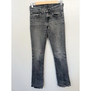Ralph Lauren Black Label Jeans 26 Gray Black Bootcut Low Rise Made USA Y2K Flaw